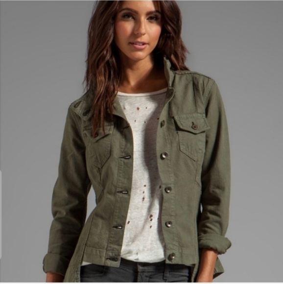 RAG & BONE CHAMBERLAIN JACKET ARMY GREEN CANVAS 100% COTTON SZ XS - Picture 1 of 13